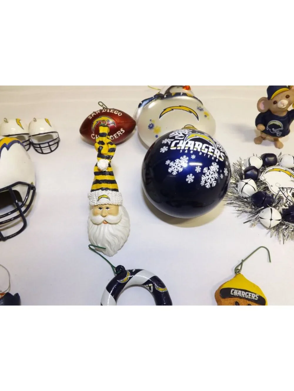 13 San Diego Charger Christmas Ornament Helmet Santa Nutcracker Football Wreath
